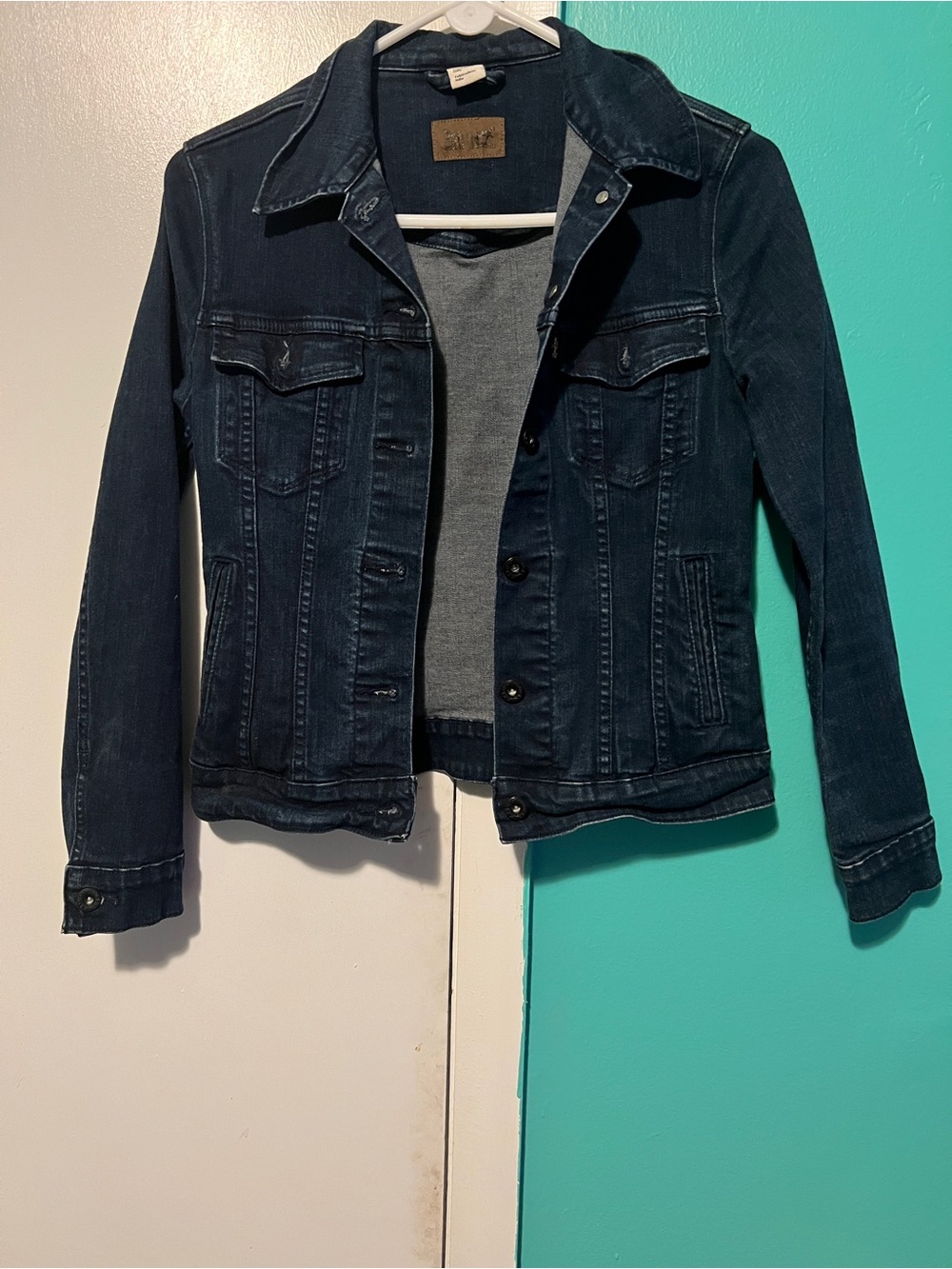 Levi's Dark Blue Women Denim Jacket with Button-Front